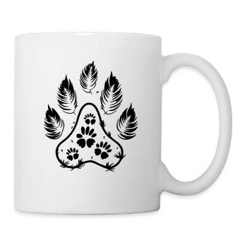 Pfötchen - Tasse - Weiß - Rechts