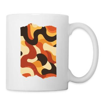 Motif rétro des années 60 / 70 - Mug blanc - blanc - Droite