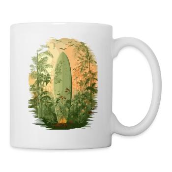 Planche de surf dans la jungle – Nature & Adventure Design - Mug blanc - blanc - Droite
