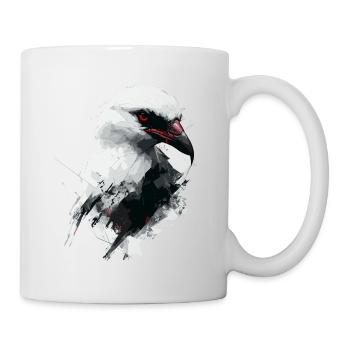 Dark Raven – Abstract Red Eyes - Mug - white - Right