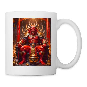 Shuten-dōji Rothäutiger Dämonenkönig trinkt Sake o - Tasse - Weiß - Rechts