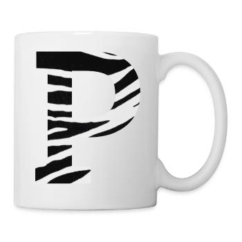 Buchstabe p Zebra - Tasse - Weiß - Rechts