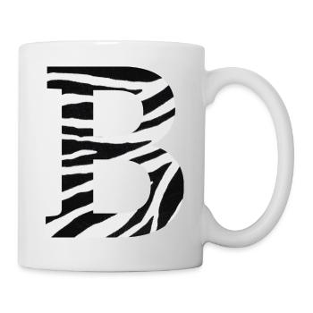 Buchstabe b Zebra - Tasse - Weiß - Rechts