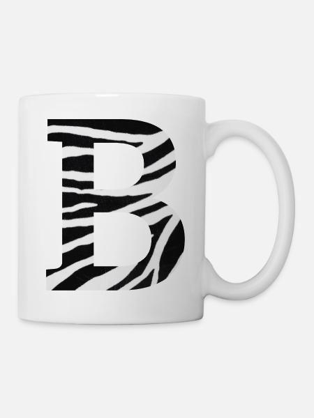 Buchstabe b Zebra - Tasse - Weiß