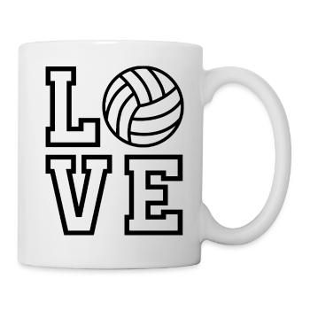 Love Volleyball - Tasse - Weiß - Rechts