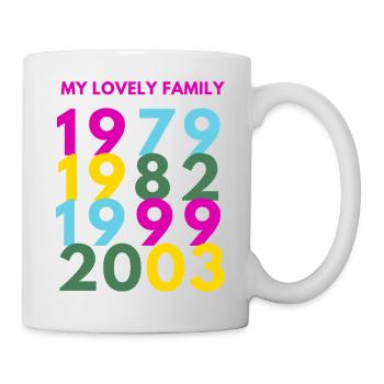 ma charmante famille .. en années. Votre famille - Mug blanc - blanc - Droite