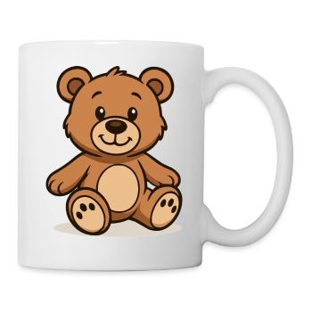 Teddybär Comic - Tasse - Weiß - Rechts