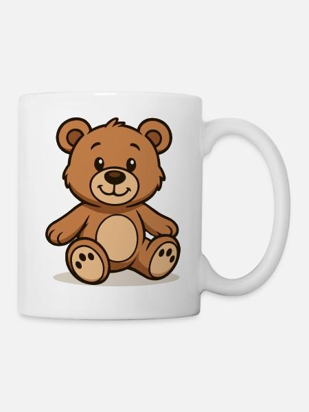 Teddybär Comic - Tasse - Weiß