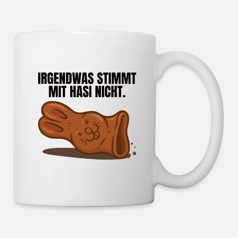 Schokoladenhase Ostern - Tasse - Weiß