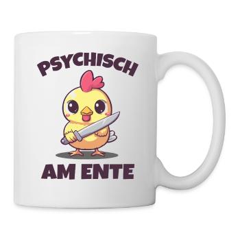 Psychisch am Ente - Tasse - Weiß - Rechts
