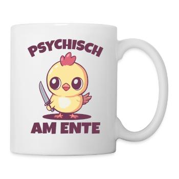 Psychisch am Ente Sarkasmus - Tasse - Weiß - Rechts