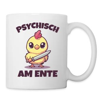 Psychisch am Ente - Tasse - Weiß - Rechts
