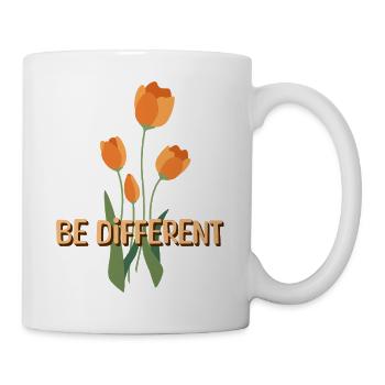 Be Different Tulpen & Positive Affirmationen - Tasse - Weiß - Rechts