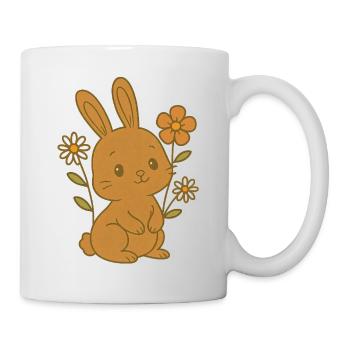 Bunny Bunny Printemps Fleurs Été Jardin de Pâques - Mug blanc - blanc - Droite