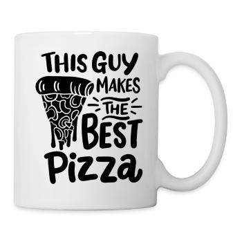 This guy makes the best pizza - Tasse - Weiß - Rechts
