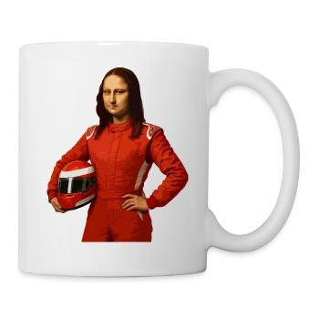 Mona Lisa F1-Fahrer - Tasse - Weiß - Rechts