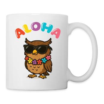 Owl Sunglasses Aloha - Mug - white - Right