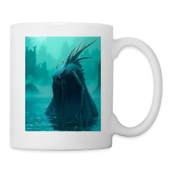 Vodnik, slawischer Wasserdämon, der in tiefen Flüssen lauert - Tasse - Weiß - Rechts