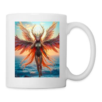 Alkonost, Slavic mythical bird with a divine voice - Mug - white - Right
