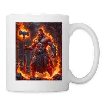 Svarog, Slavic god of fire, forging, and celestial - Mug - white - Right