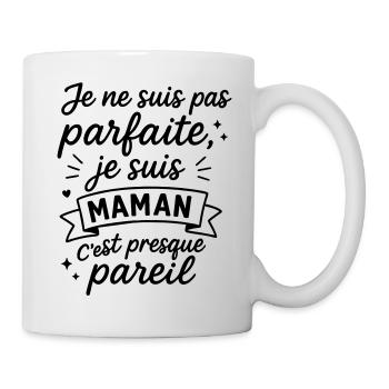 Pas parfaite,maman,fête des mères,Noël,Humour - Mug blanc - blanc - Droite