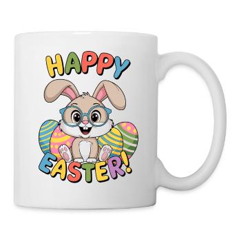Lunettes de lapin de Pâques Joyeuses Pâques Oeuf de Pâques Pâques Mignon - Mug blanc - blanc - Droite