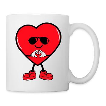 Bande dessinée Coeur - Mug blanc - blanc - Droite