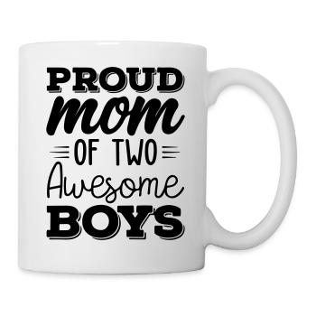 Fière maman de deux garçons géniaux - Mug blanc - blanc - Droite