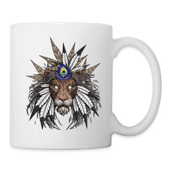 Native Amarican Lion - Tasse - Weiß - Rechts