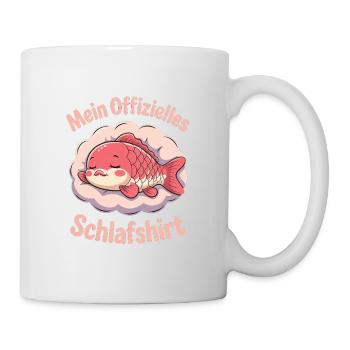 Mein offizielles Karpfen-Schlafshirt - Tasse - Weiß - Rechts