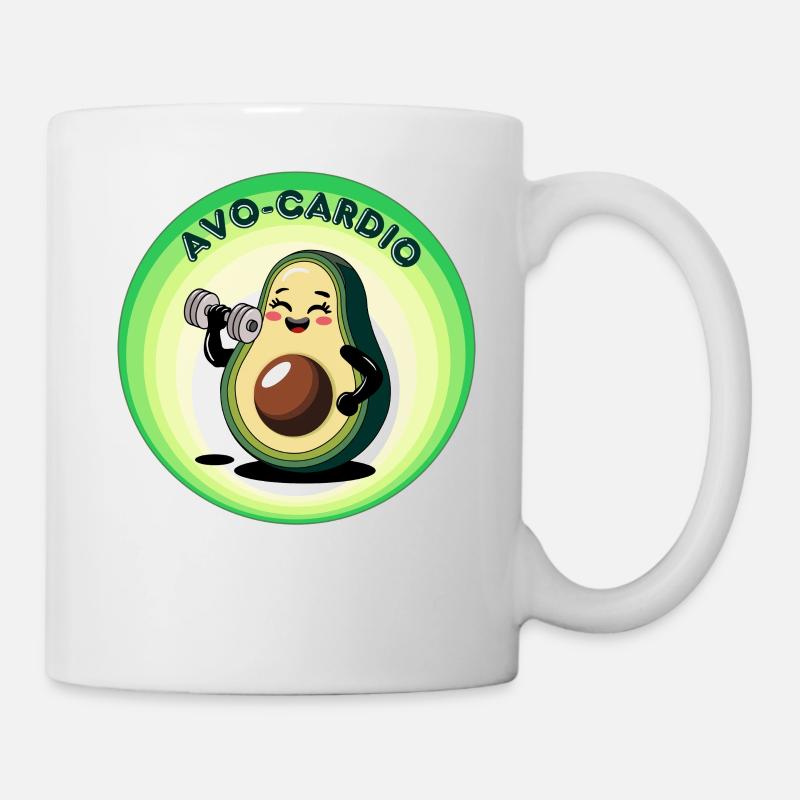 Avo-Cardio - Avocado-Enthusiasten - Tasse - Weiß
