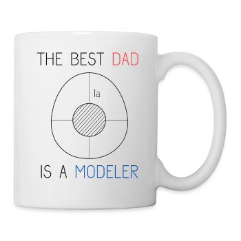 The Best Dad is a Modeler - Cardboard Modeling - Mug - white - Right