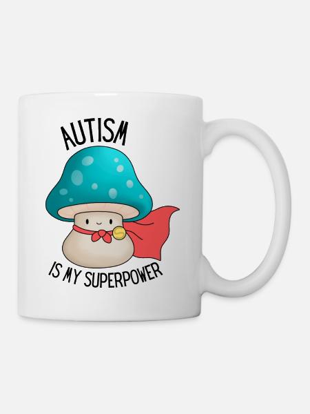 autism is my superpower neurospicy - Mug - white