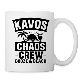 Kavos Chaos Crew – Schnaps & Strand - Tasse - Weiß - Rechts