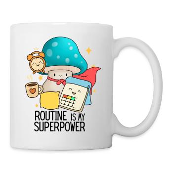 La drôle de routine de l’autisme est mon superpouvoir - Mug blanc - blanc - Droite