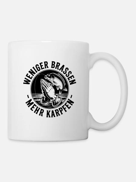 Weniger Brassen – Mehr Karpfen - Tasse - Weiß