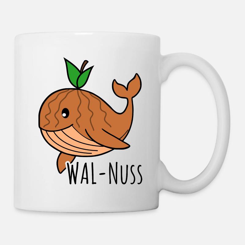 Wal-Nuss - Wal trifft Nuss - Tasse - Weiß
