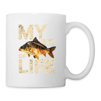 My Way of Life – Carp Angler Heart - Mug - white - Right