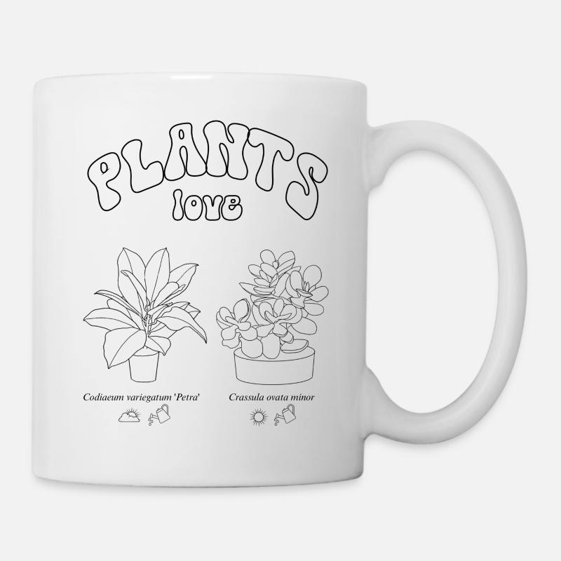 Pflanzen lieben - Tasse - Weiß