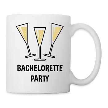 Bachelorette Party (Sektgläser Trichter Zu / 2C) - Tasse - Weiß - Rechts