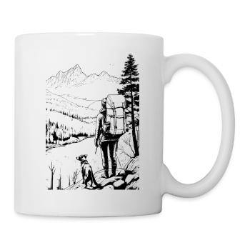 Dog Hiking - Mug - white - Right