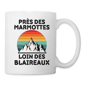 Marmotte fort paysage - Mug blanc - blanc - Droite