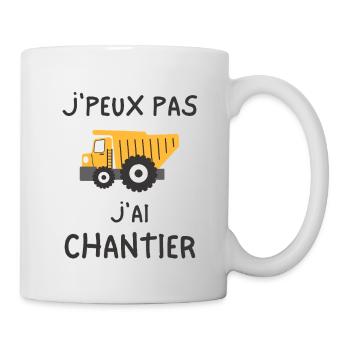 Jpeux pas j ai chantier - Mug blanc - blanc - Droite