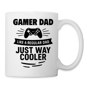 Gamer-Papa – Cooler als der Durchschnitt - Tasse - Weiß - Rechts