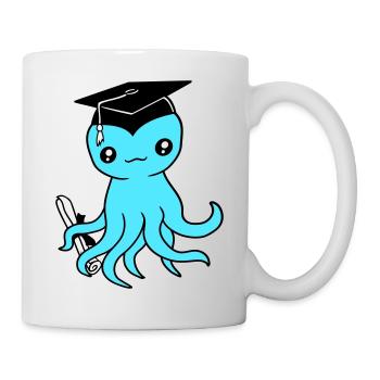 Octopus High School Graduation Passed College - Mug - white - Right