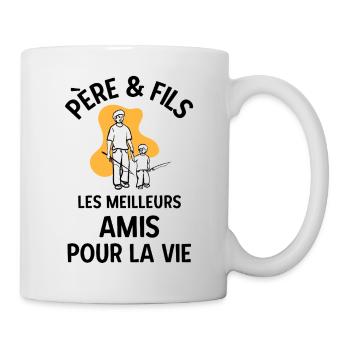 Pre et fils fte des pres - Mug blanc - blanc - Droite