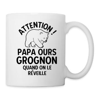 Papa Ours grognon 2 - Mug blanc - blanc - Droite