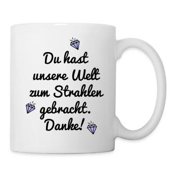 Abschiedsgeschenk – Danke an die Erzieherin - Tasse - Weiß - Rechts