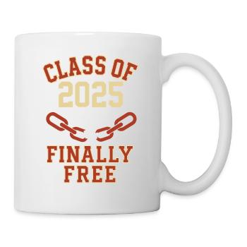 Remise des diplômes 2025 – Fin de l’école enfin gratuite - Mug blanc - blanc - Droite