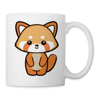 Kawaii Red Panda Cartoon - Mug - white - Right